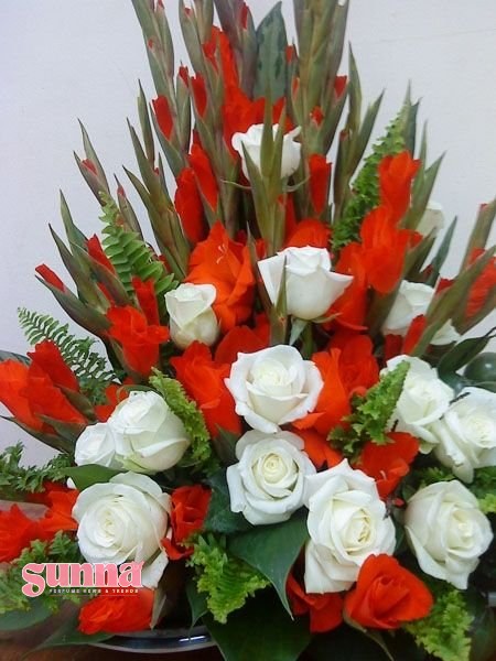 hoa để bàn uống nước ngày tết - Sunna.vn