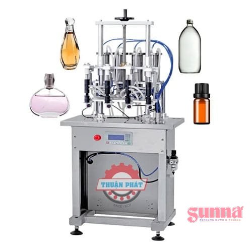 máy chiết rót nước hoa 4 vòi bán tự động - Sunna.vn