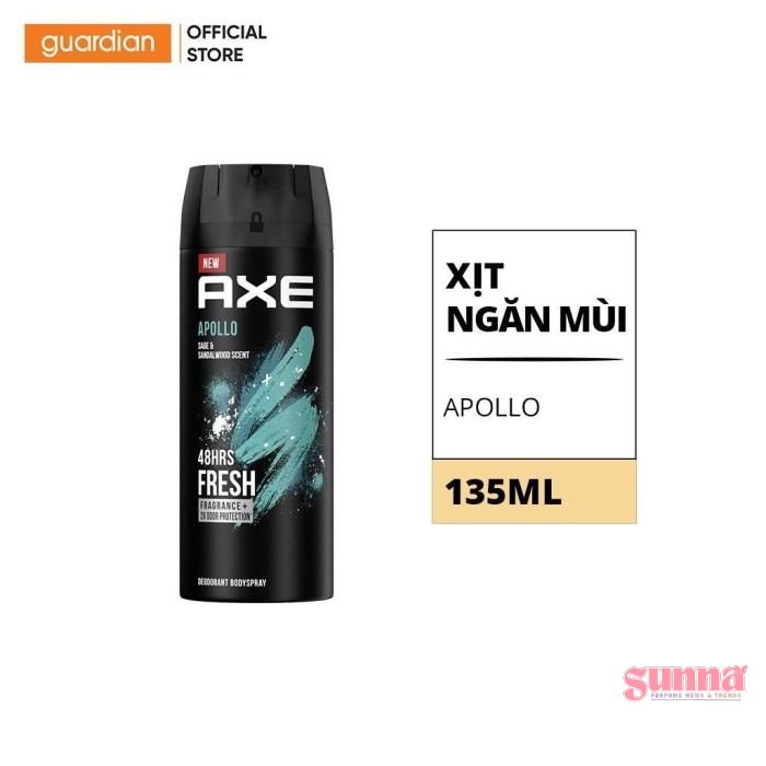 Xịt Nước Hoa Toàn Thân Axe Apollo 135Ml - Sunna.vn