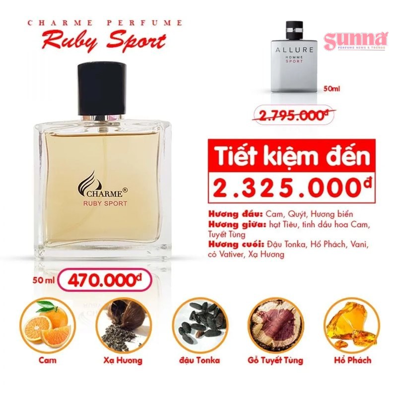 nước hoa charme ruby sport Nước hoa Nam Charme Ruby Sport 50ml
