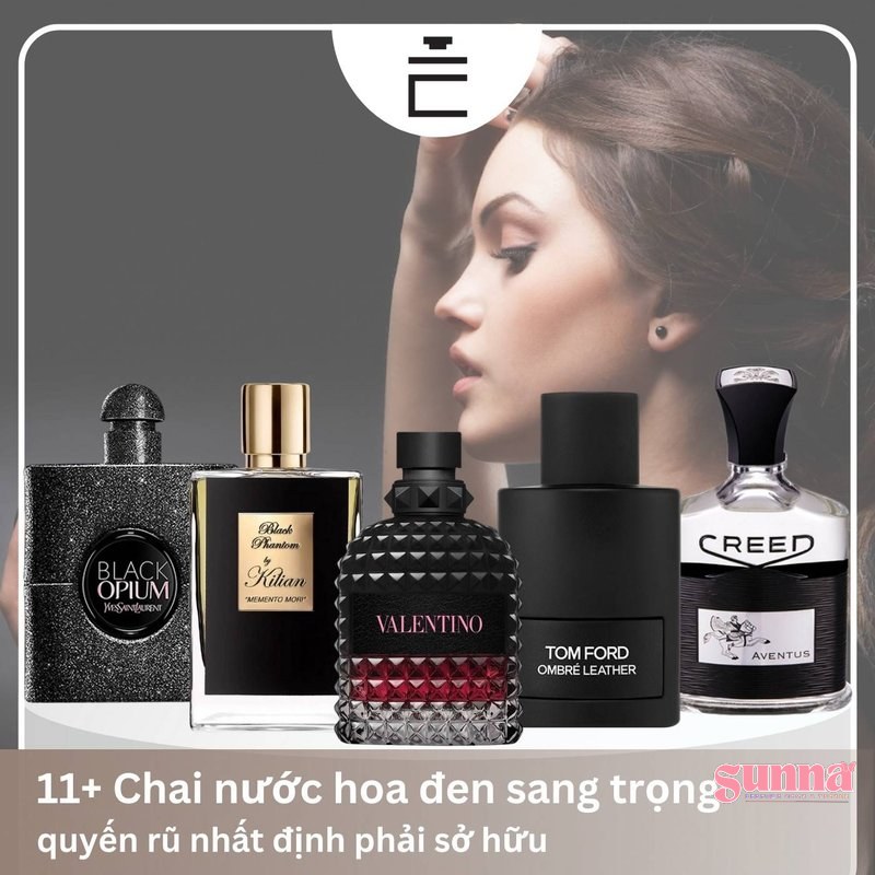 Nước hoa màu đen sang trọng và quyến rũ